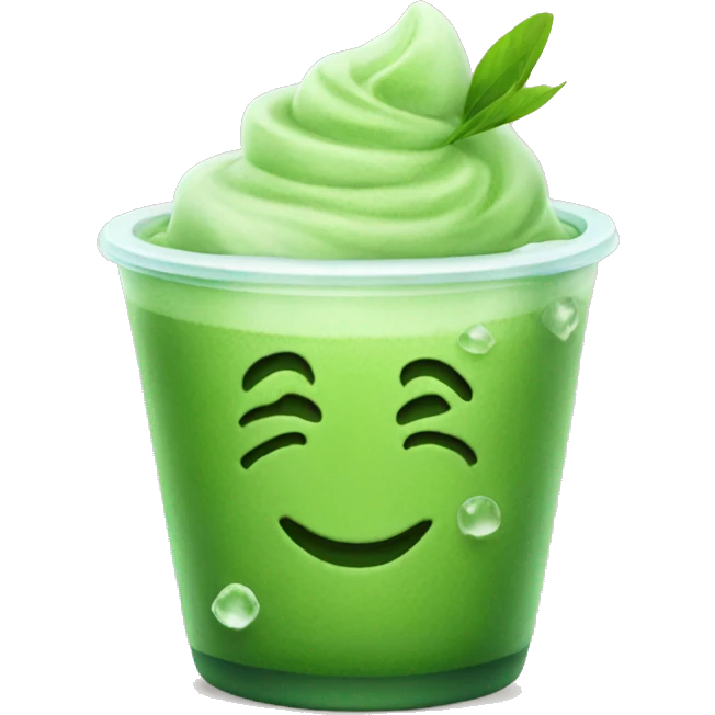 Matcha with ice  emoji