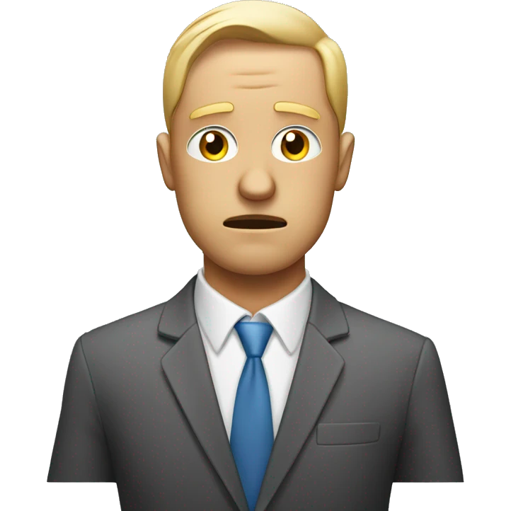 tired office worker with bags under his eyes emoji