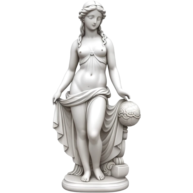 Roman Parian Marble Statue of Aphrodite, classical ancient sculpture of the goddess of love emoji