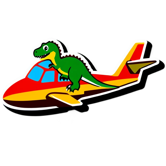 Dinosaur in airplane  emoji