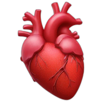 Realistic heart emoji