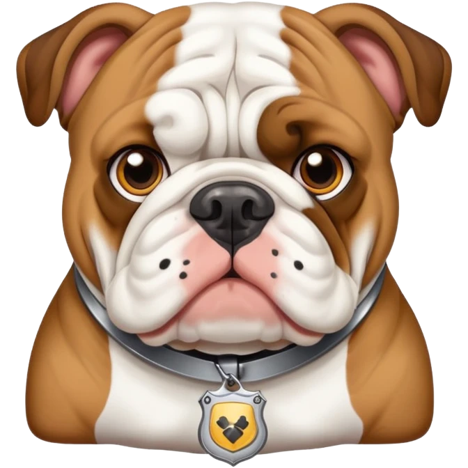 english bulldog with a security badge emoji