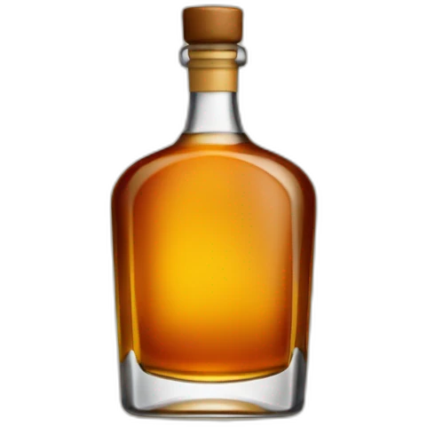 botella whiskey a los rayos del sol emoji