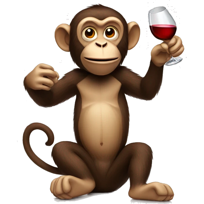 monkey drinking wine emoji