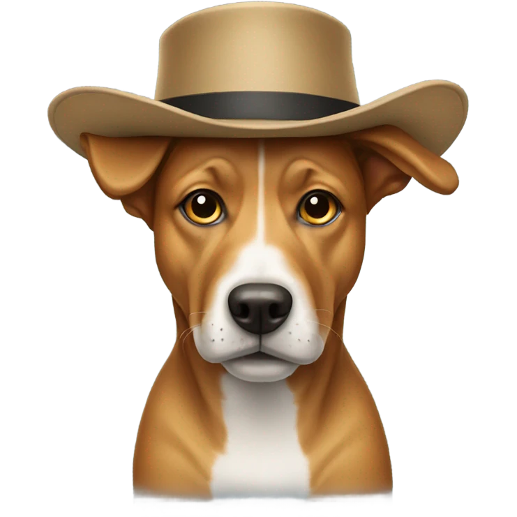 Dog wearing a big hat  emoji