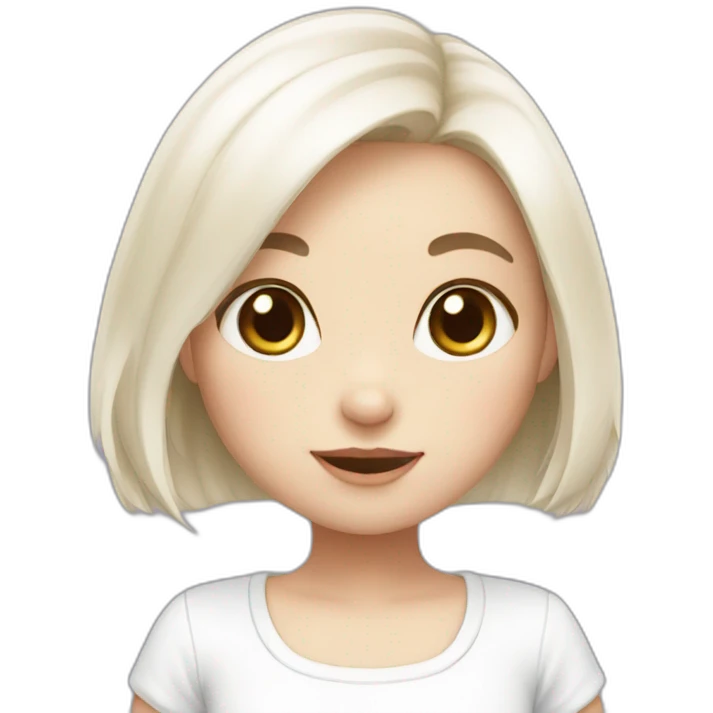 white little bunny girl emoji