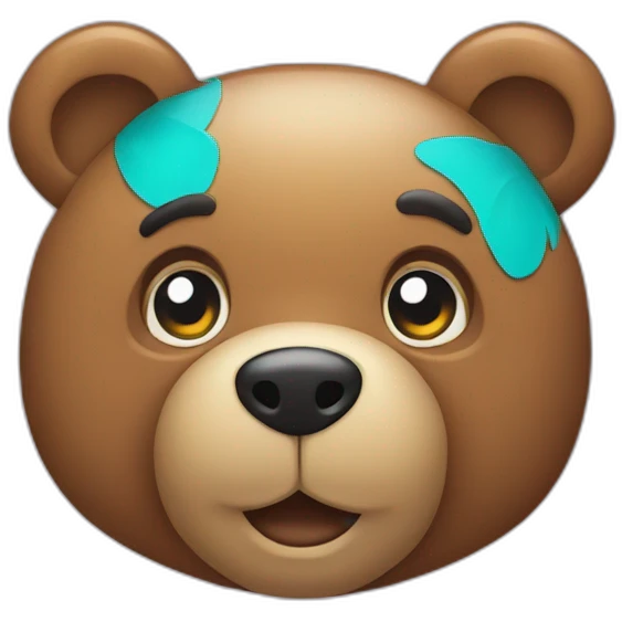 Multicolored teddy bear emoji