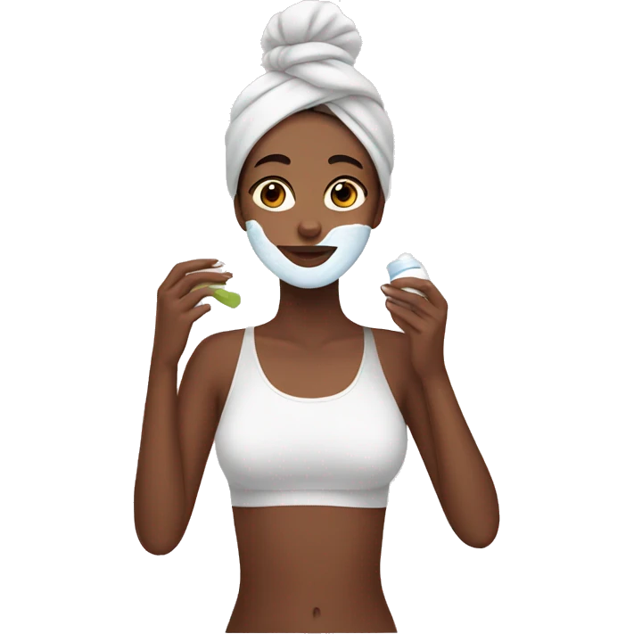 Girl doing skincare emoji
