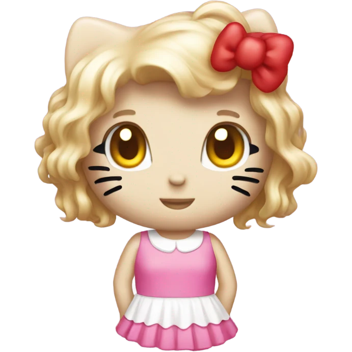 Hello Kitty with hair  emoji