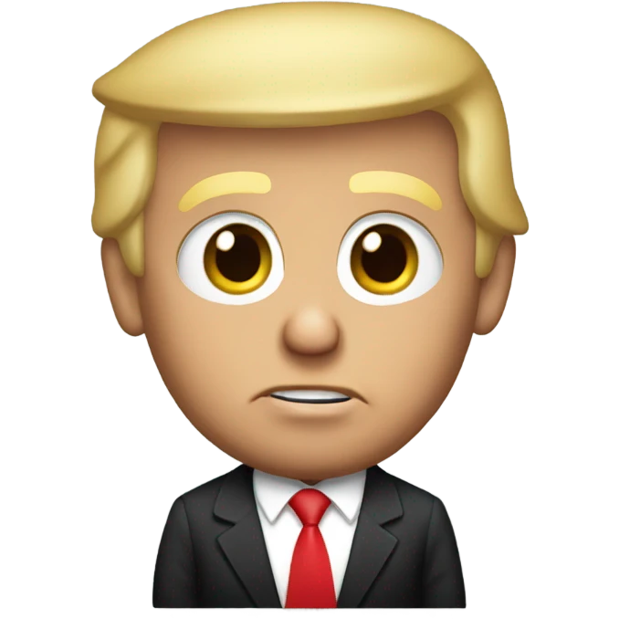 Donald trump sitting down  emoji