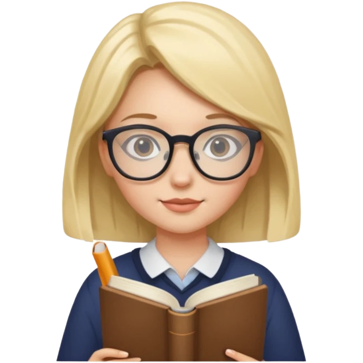 دختری که درس میخواند emoji