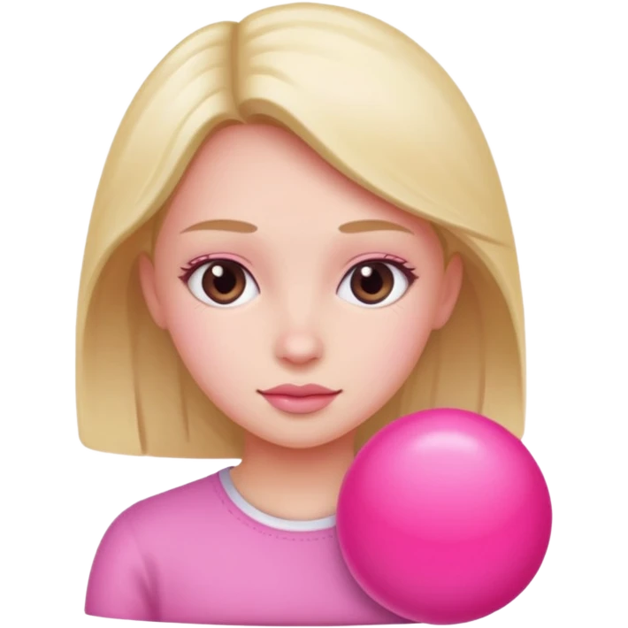 girl at  pink object  emoji