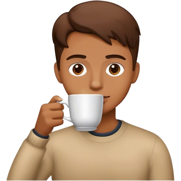 I ed coffee in glass emoji