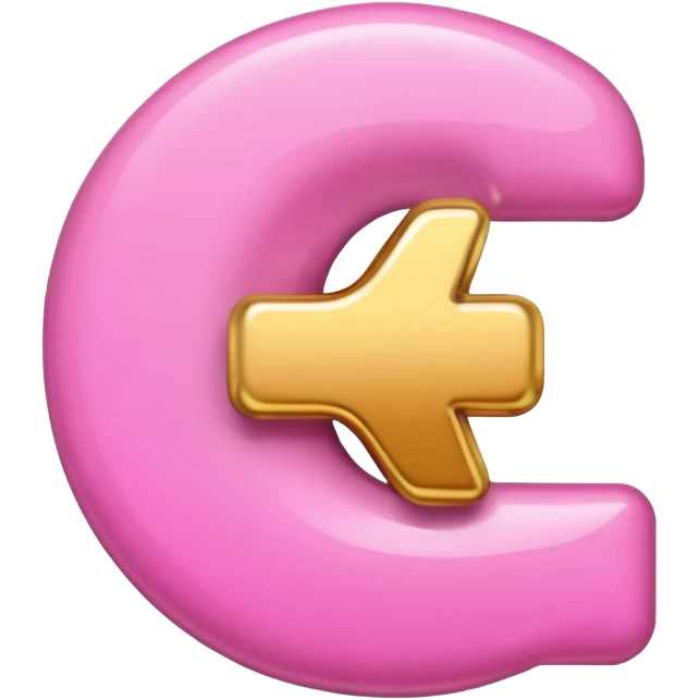 number four in pink and golden  emoji