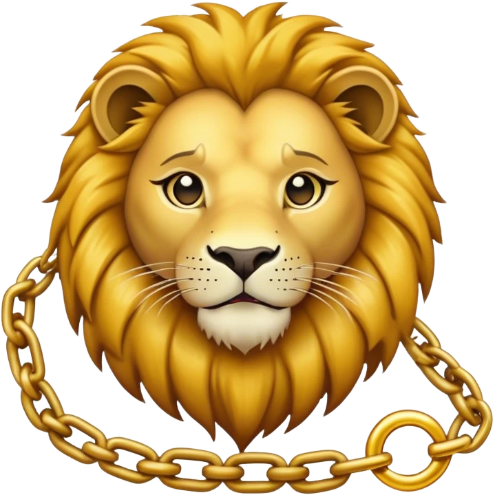 Chains and a lion emoji