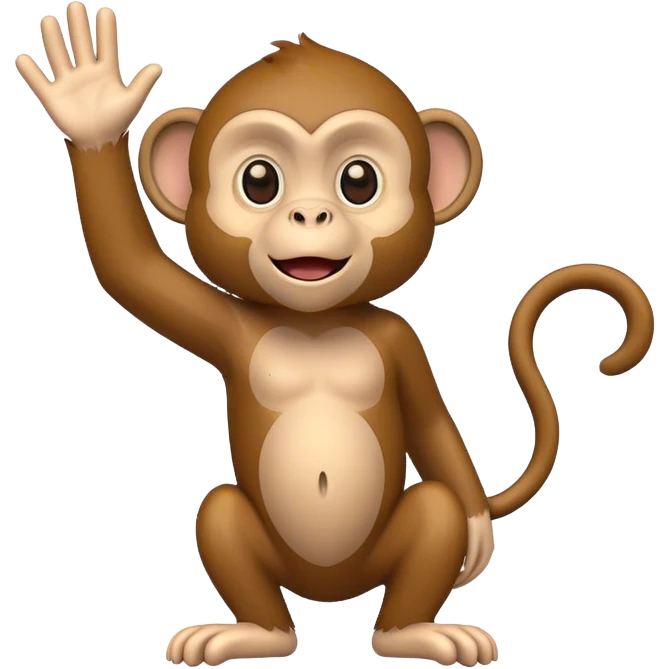 monkey waving  emoji
