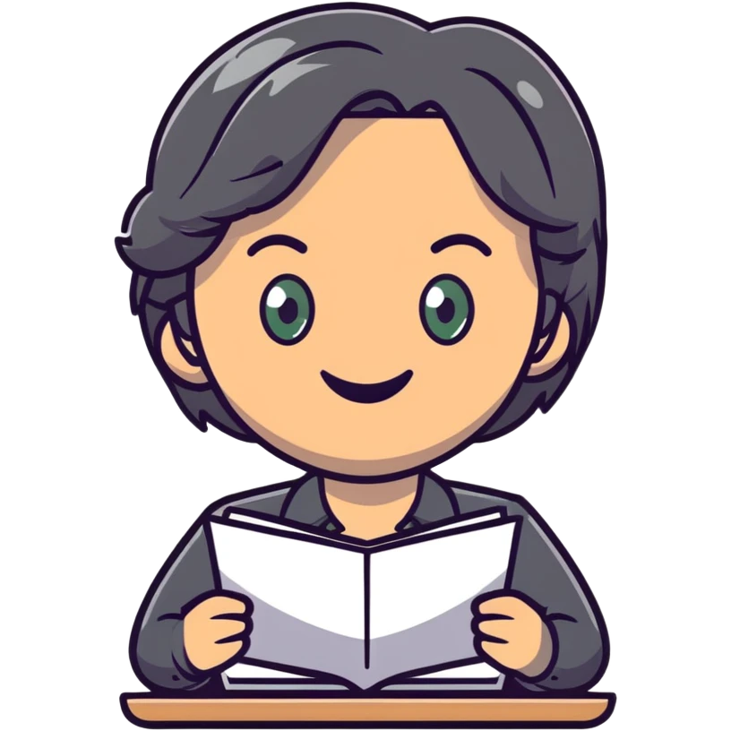 smiling English teacher with airtouch hair and grey-green eyes emoji