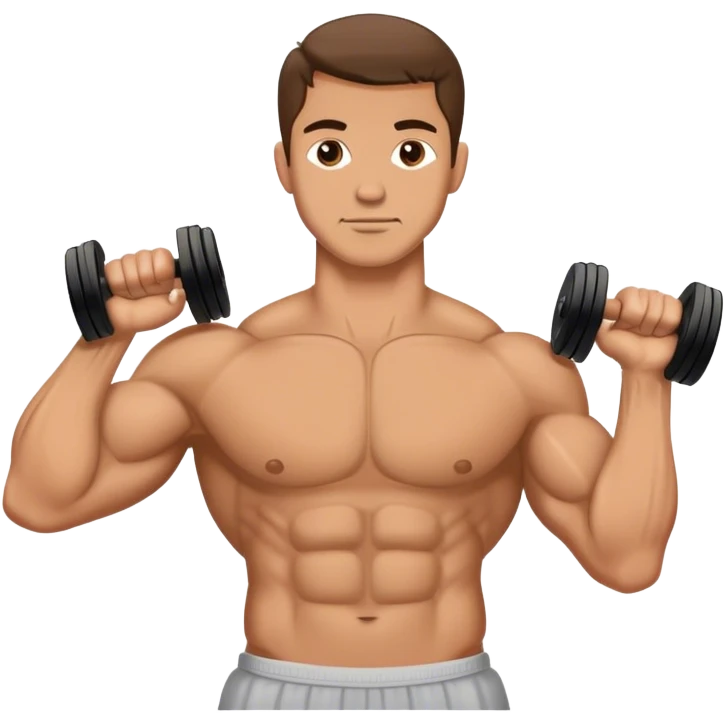 man weighted wrist curl emoji