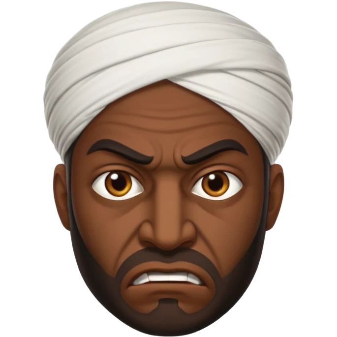 in profile, angry Iranian emoji