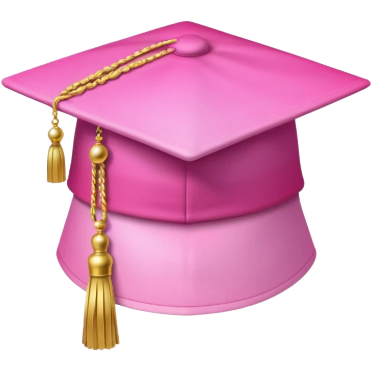 Pink light  gradation hat with gold tassel emoji