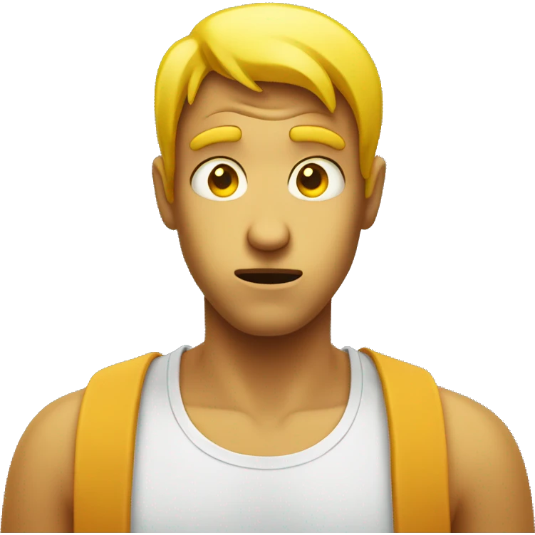 straight face but with shocked eyes yellow emoji emoji