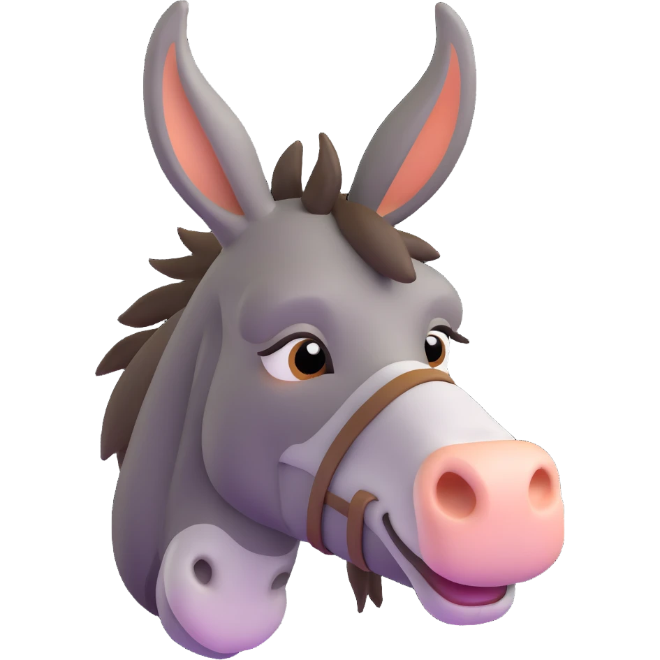 sad blue donkey emoji