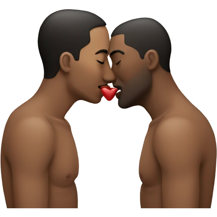 men kissing emoji