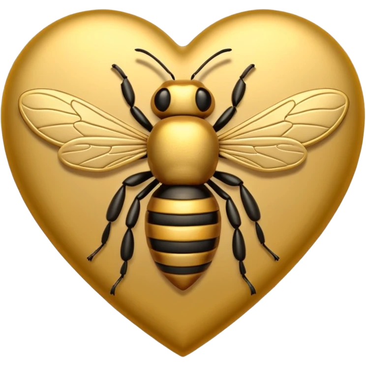 heart with a bee motif emoji