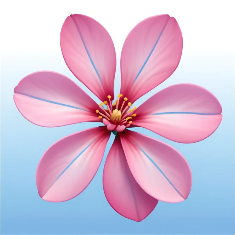 sakura flower with a gradient blue background emoji