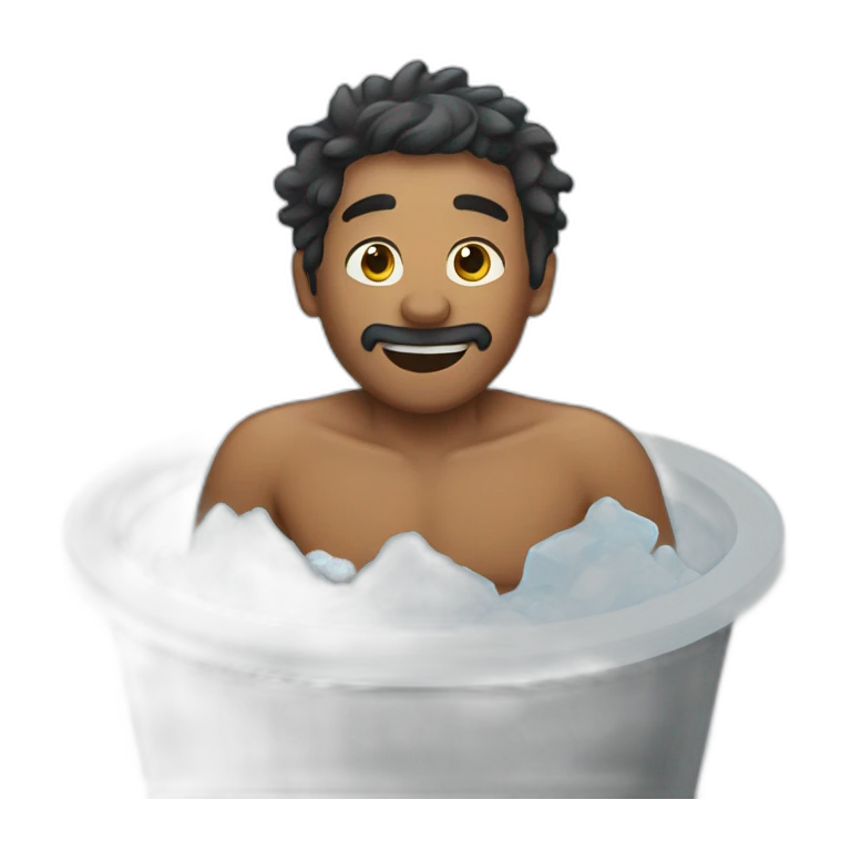 guy in ice bath emoji