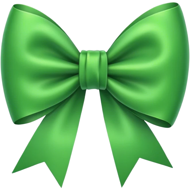 Green bow emoji