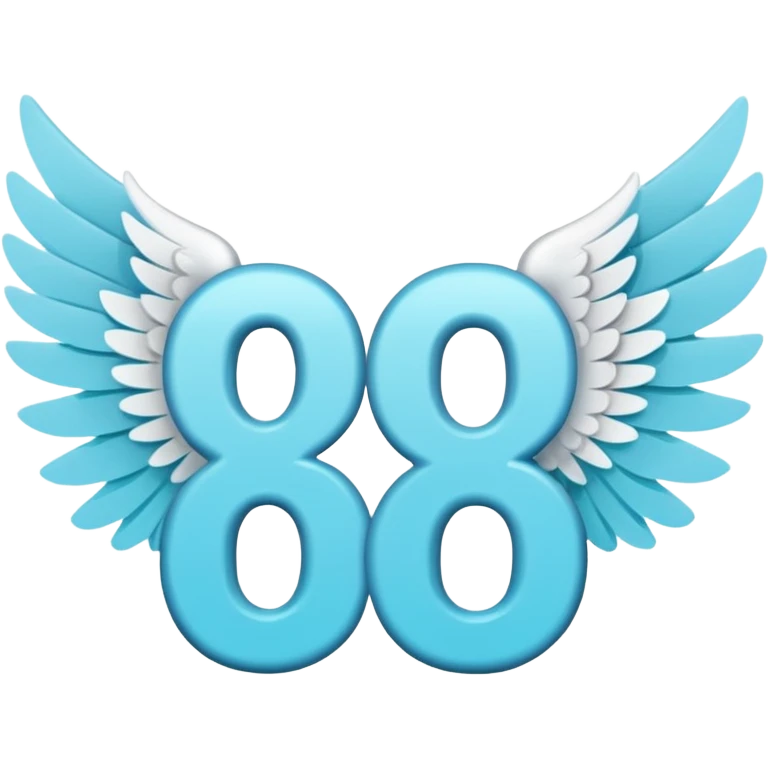 Number cyan sixty-seven with white wings  emoji