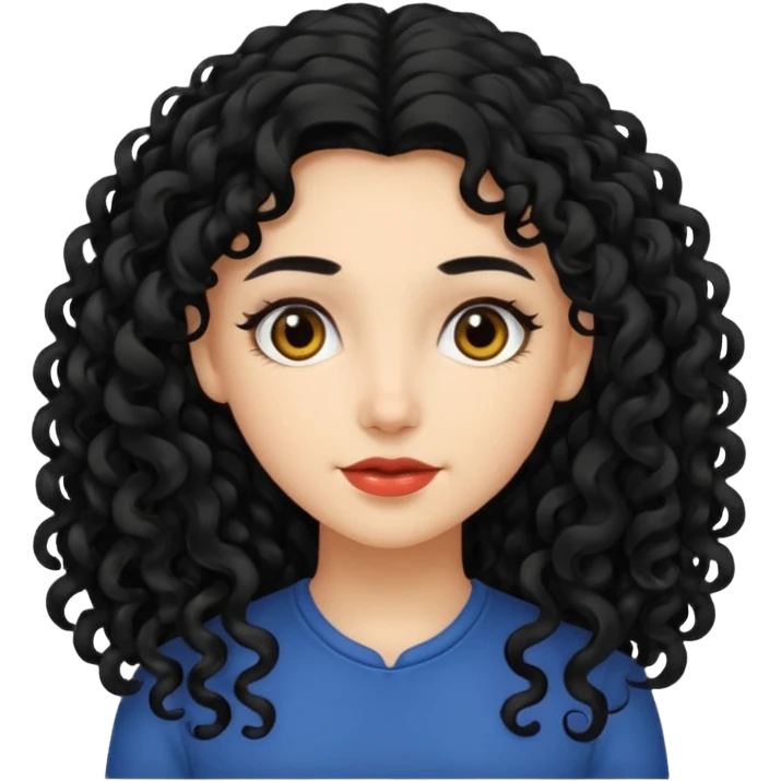 𝑅𝑎𝑔𝑎𝑧𝑧𝑎 𝑐𝑜𝑛 𝑐𝑎𝑝𝑒𝑙𝑙𝑖 𝑅𝑖𝑐𝑐𝑖 𝑛𝑒𝑟𝑖 𝑙𝑢𝑛𝑔ℎ𝑖 emoji