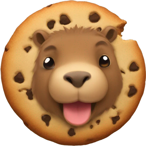 cookie with capybara emoji