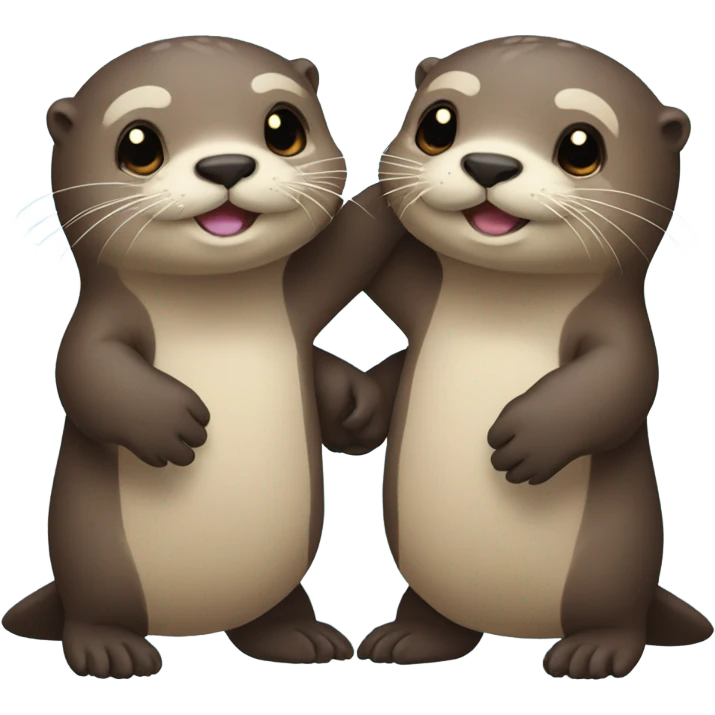otters holding hands emoji