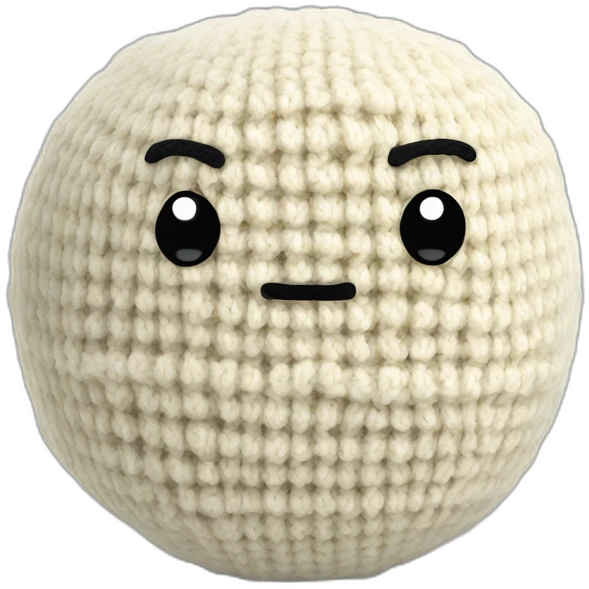 ball of knitted tofu emoji