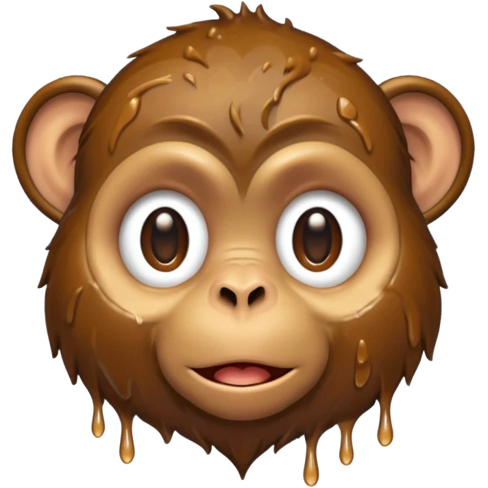 a wet monkey from head to toes emoji