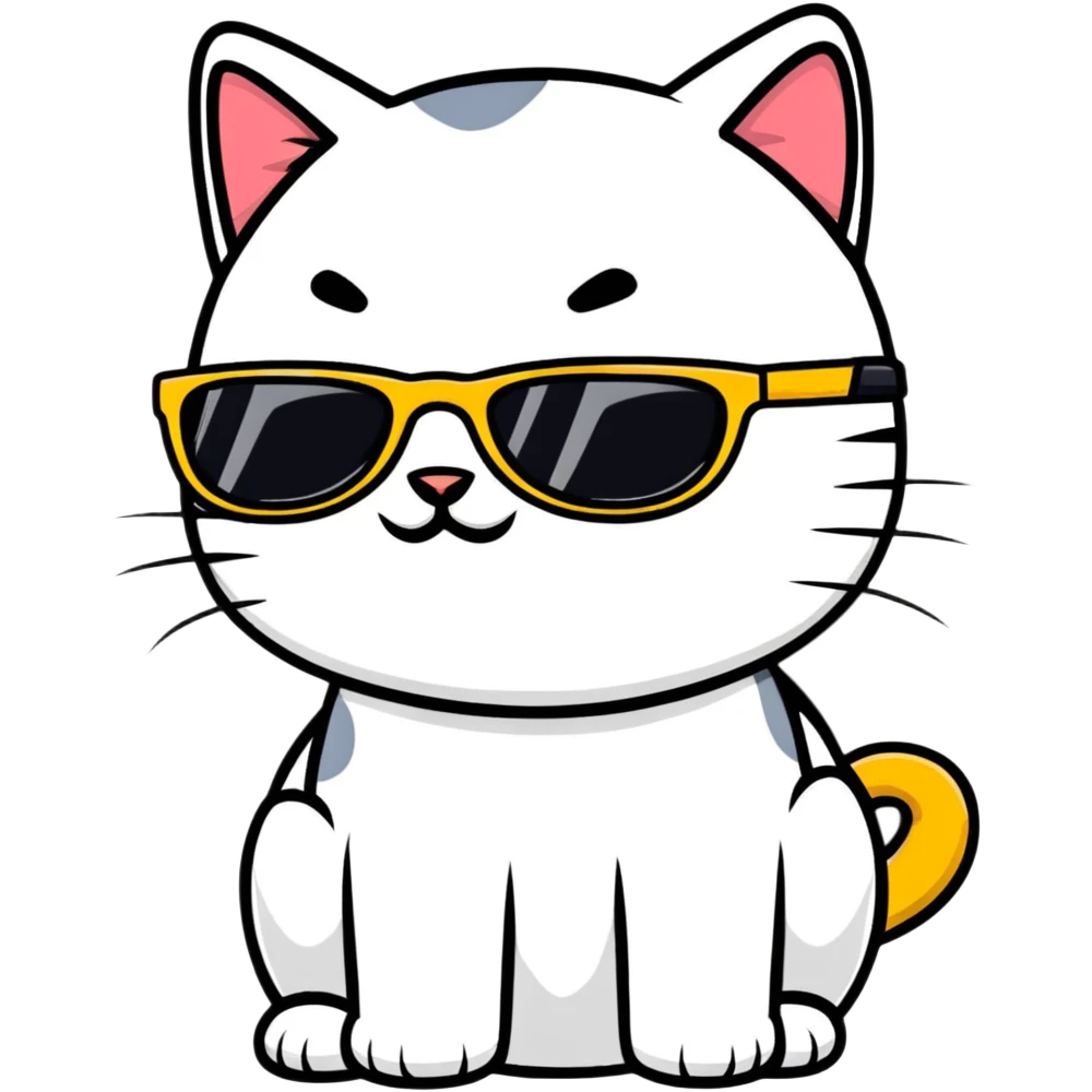 Cat with sunglasses emoji