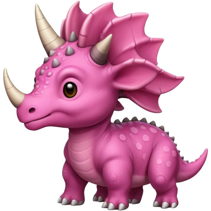 Triceratops cute pink  emoji