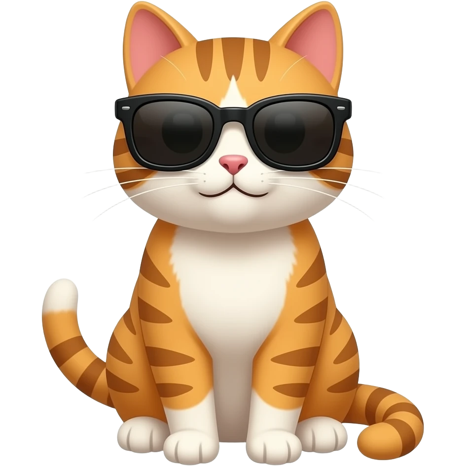 Cat wearing sunglasses emoji