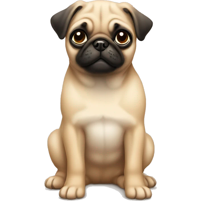 Fawn pug puppy emoji