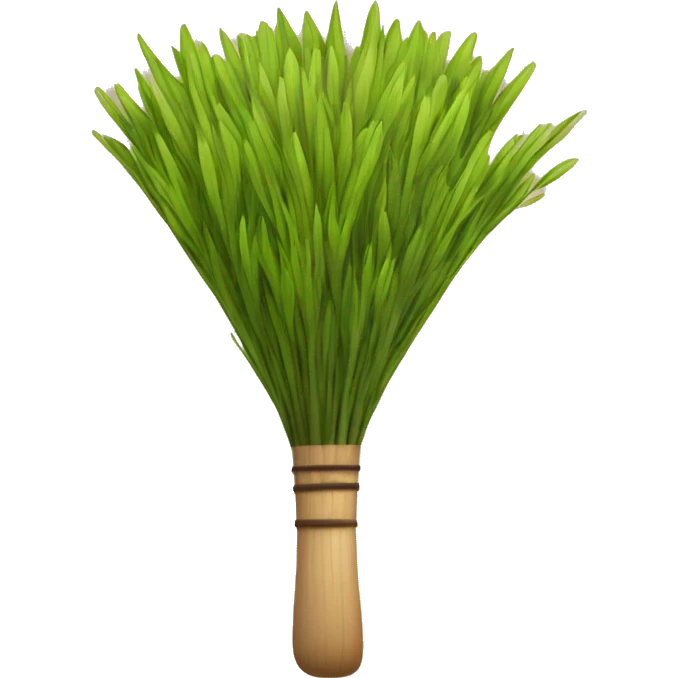 Sauna broom from grass flowers and tree emoji