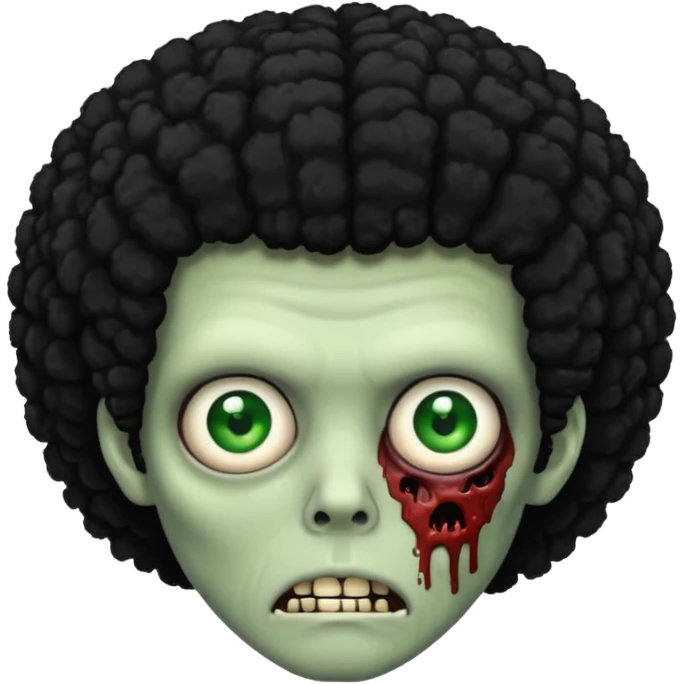 Zombie with a black Afro  emoji