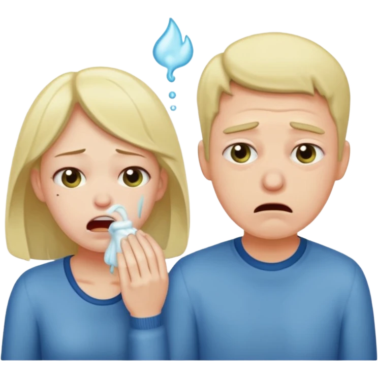 kotz emoji aber von 2 menschen nein also sie sollen sich übergeben  emoji