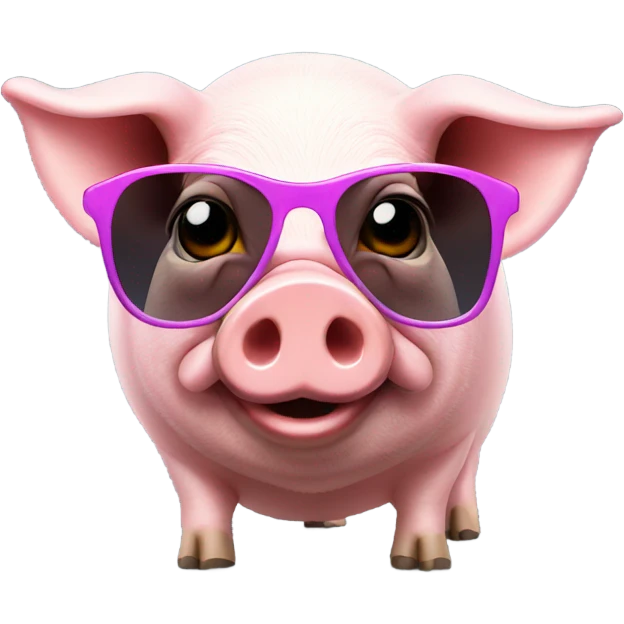 Pig with Brazilian glasses  emoji