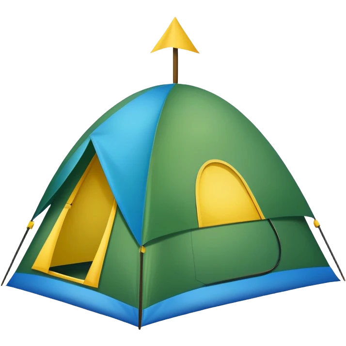colorful camping tent in nature emoji