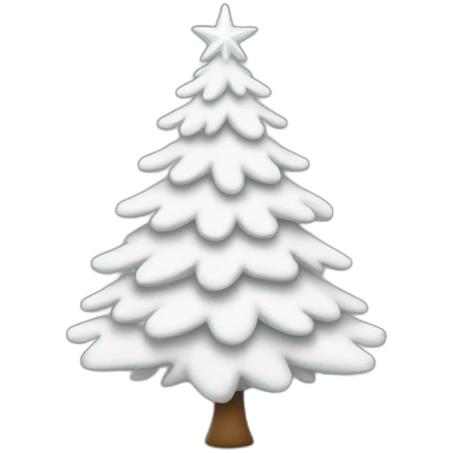 white Christmas tree emoji