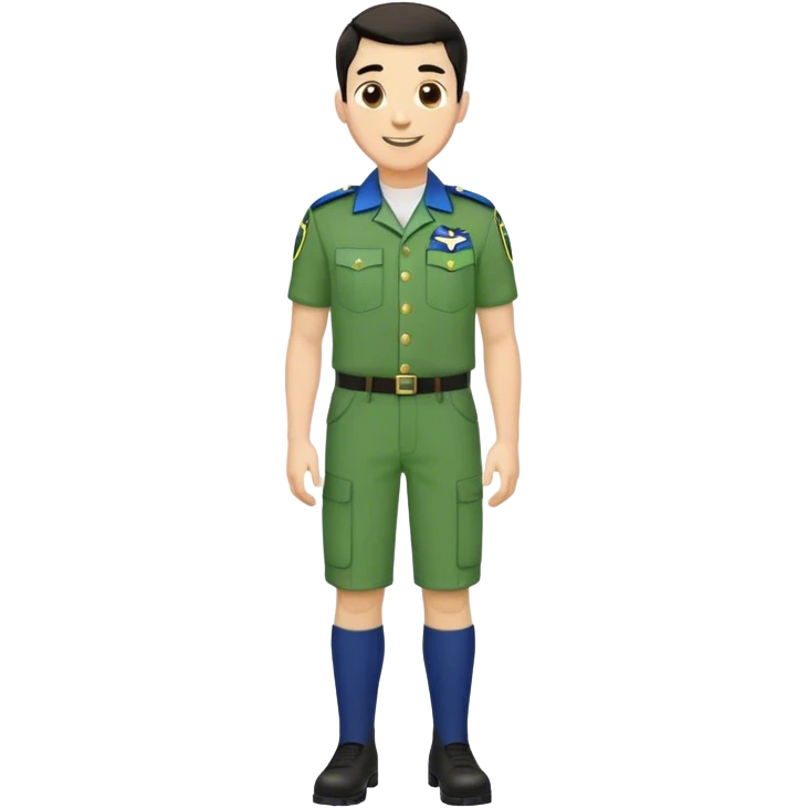 Full Body heavy tall white male with dark short spike hair basketball player wearing blue green uniform smiling emoji