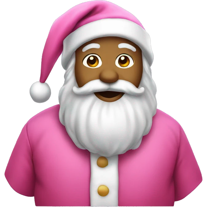 Santa Claus wearing pink Santa clothes  emoji