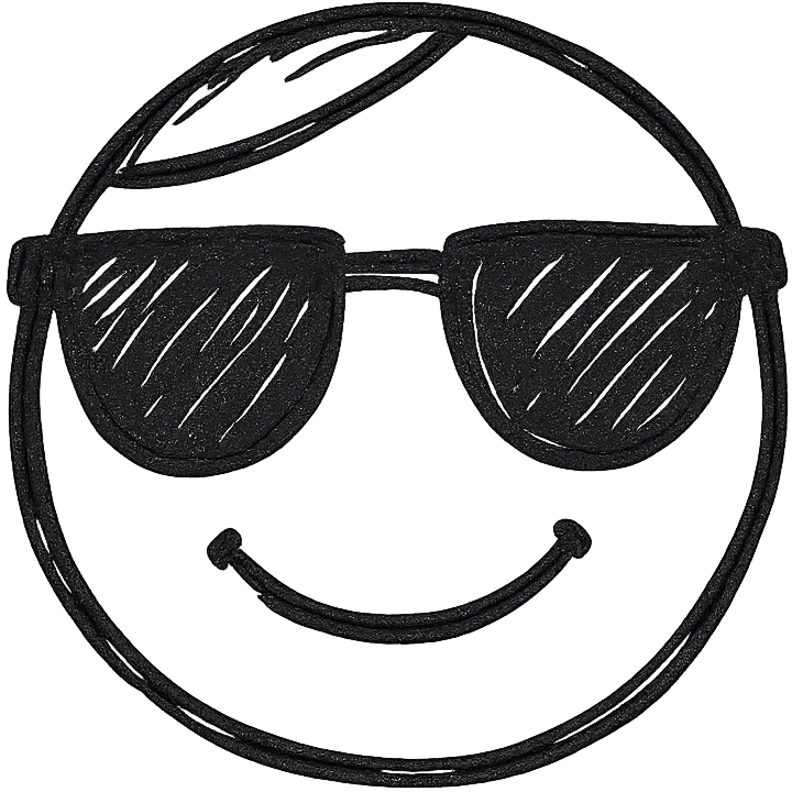 a face with sunglasses emoji